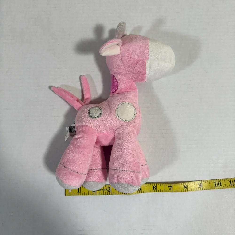 EUC Blankets & Beyond Pink Plush Giraffe Super Soft And Luxurious 10 Inch Lovie